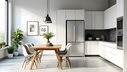 Modern Kitchen Interior Featuring Minimalist Decor