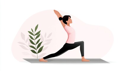 woman doing yoga