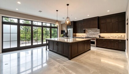 Modern kitchen with large windows (3)