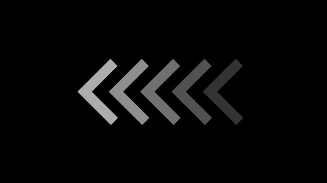 black and white arrow,Animated Left-directional white arrow for the overlay. next button concept animation. loading animation.
 Swipe Arrow moving video. Download icon animation video