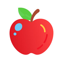 red apple isolated on white