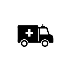 ambulance icon isolated on white, vector Illustration