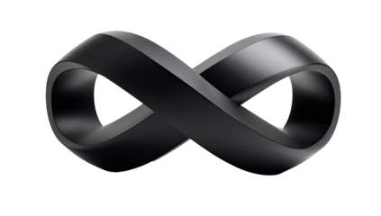 Dark infinity symbol, 3D design