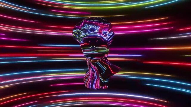 Neon Shape Pulse Loop | Futuristic Abstract Light Dance | Tech Glow Morph Animation
