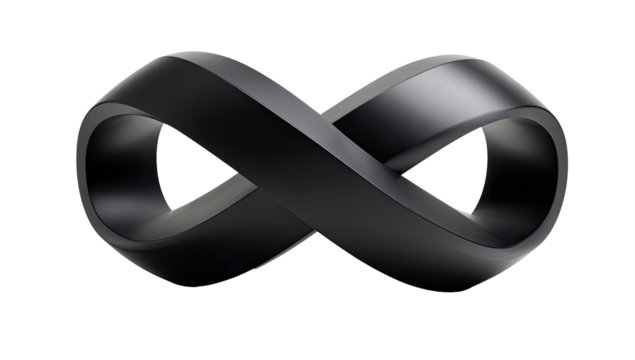 Dark infinity symbol, 3D design