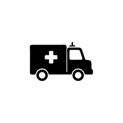 ambulance icon isolated on white, vector Illustration