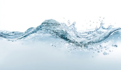 Rippling water waves against a white background