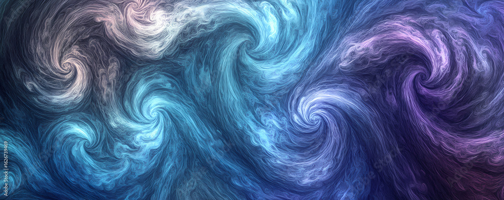Aufkleber dynamic abstract swirls of blue and purple hues an ethereal cloud-like pattern creating a hypnotic a