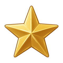 A Golden Award for a Winner or Champion, Cut Out, Clipping Path Isolated on a Transparent PNG Background.
