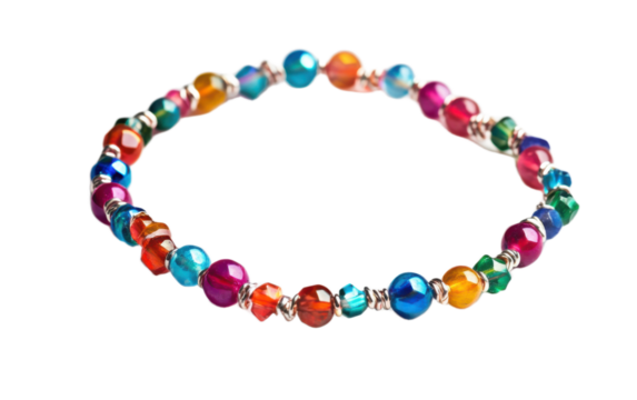 Beaded Anklet on transparent background, png