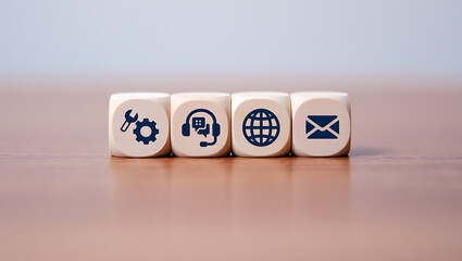 Service support communication global network email cubes