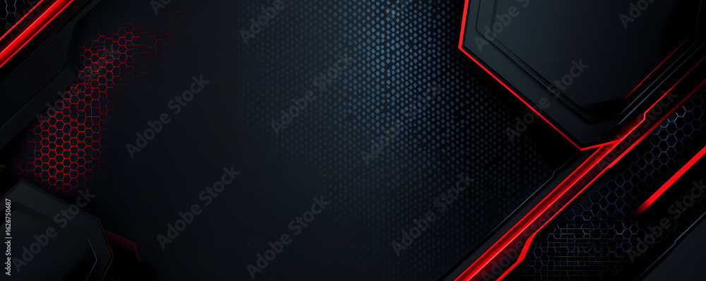 Poster sleek and modern dark abstract background featuring glowing red neon lines intersecting with texture