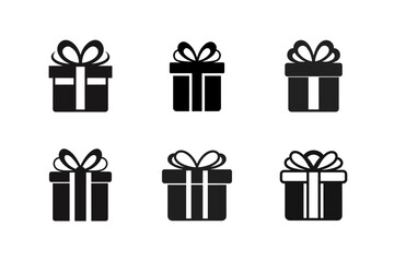 silhouette vector illustration of a gift box icon vector art