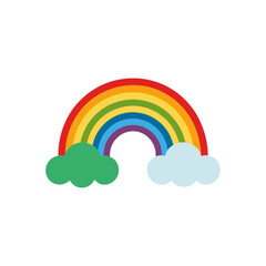 silhouette vector illustration of a rainbow vector art