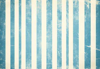 Vintage distressed blue and cream striped background with a subtle grunge texture and aged paper effect, perfect for retro designs and graphic elements