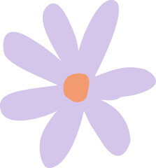 Hand Drawn Cartoon Flower Vector Set