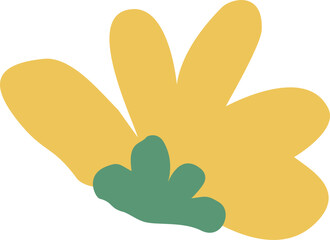 Hand Drawn Cartoon Flower Vector Set