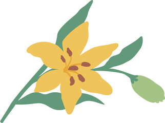 Hand Drawn Cartoon Flower Vector Set