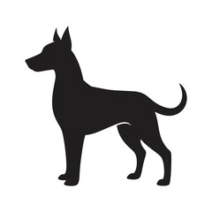 silhouettes of dogs on white background illustration vector art