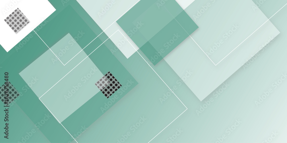 Poster abstract white and blue background with squares with shadow. modern design background with geometric