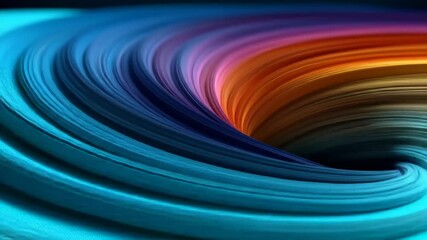 Abstract swirl in vibrant rainbow colors - Powered by Adobe