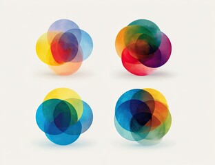 Four abstract, colorful overlapping circles.