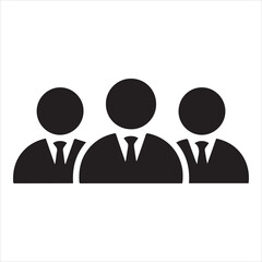 black Vector design group member silhouette