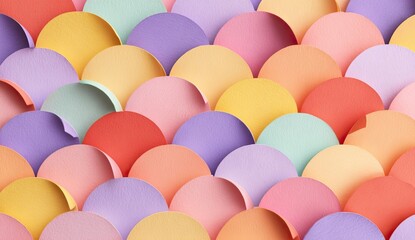 Colorful overlapping circles in pastel hues