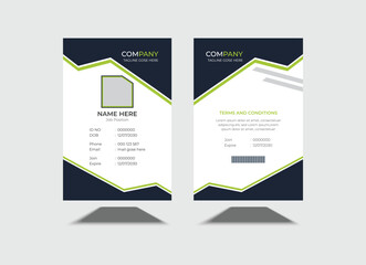 Modern colorful icon collection. Employee ID. Simple realistic design. corporate id card template, clean quince id card design
