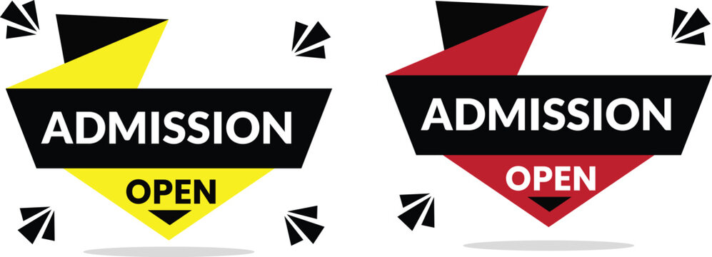 Bold Admission Open Vector Banner &ndash; Modern Educational Registration Design