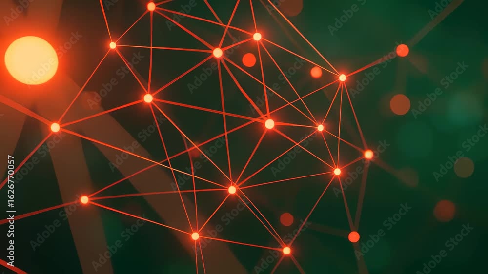 Poster explore vibrant technology through dynamic zoom demonstrating interconnected networks and their sign