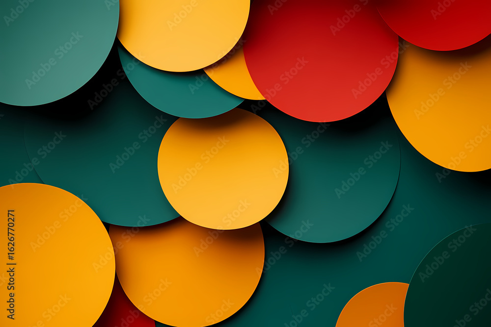 Poster colorful abstract background with overlapping circles