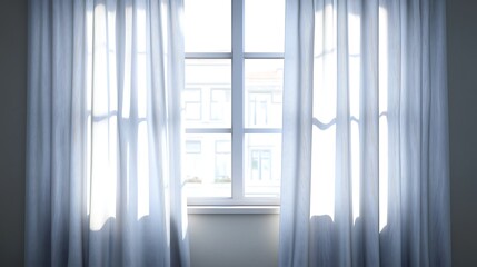 Sheer curtain close-up backlit by diffused sunlight captured with 85mm lens showing glowing fibers and smooth transitions in light intensity
