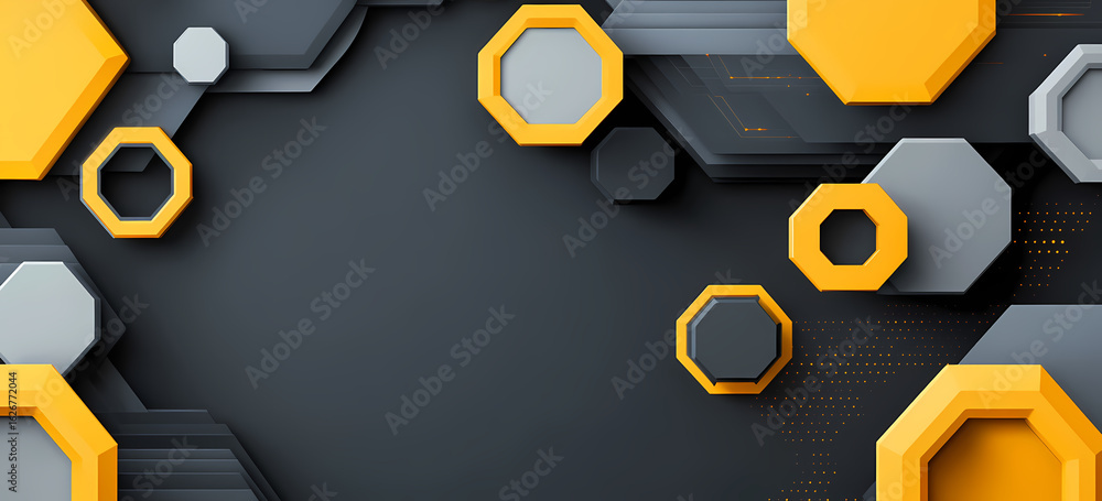 Poster abstract geometric hexagon pattern background