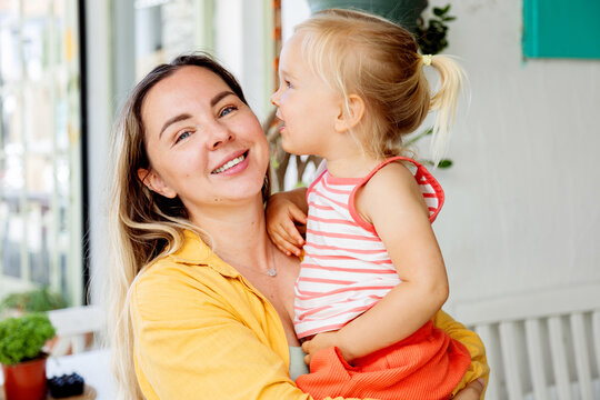 Mother and daughter enjoying time outdoors