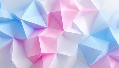 Abstract geometric pattern of light blue and pink triangles