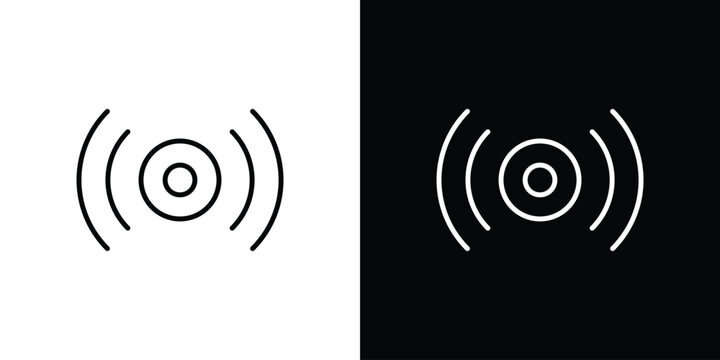 Sensor icon, outline vector sign, logo design download