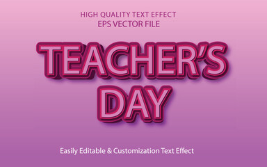 teacher s day celebration text effect with blue gradient and outline
