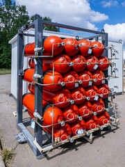 Bundle of liquid petroleum gas cylinders