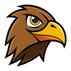 Hawk Head Vector Style on White