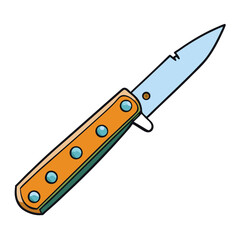 Creative Butterfly Knife Vector Style