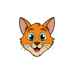 Creative Cat Head Vector Style