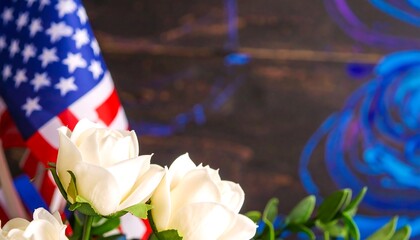 Patriotic floral arrangement