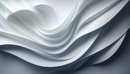 folded white paper with soft curves and shadows