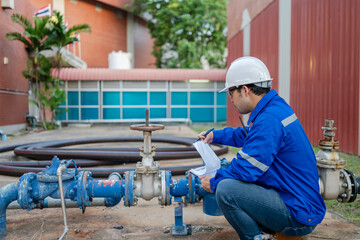 An engineer specializing in water supply systems, responsible for meter readings, pipeline...
