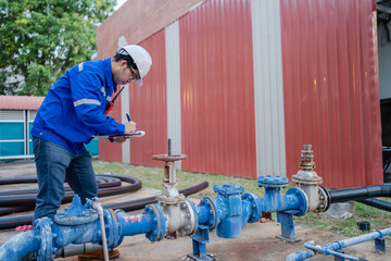 An engineer specializing in water supply systems, responsible for meter readings, pipeline...