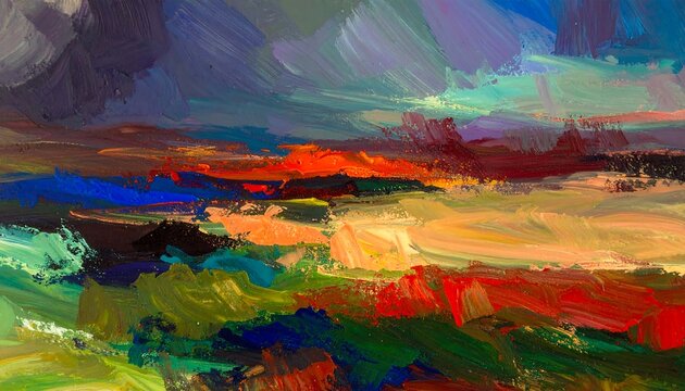 Abstract landscape painting (2)