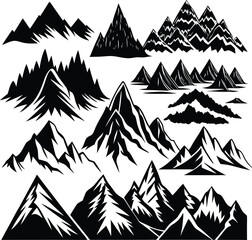 Obraz premium Vector illustration of a mountain landscape
