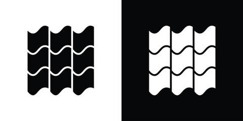 Roof tile icon, glyph style icon for web site or mobile app