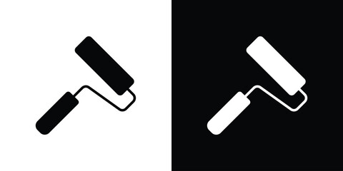 Paint roller icon, glyph style icon for web site or mobile app